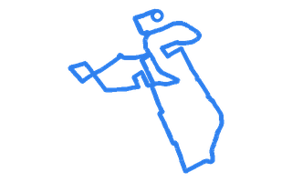 Route shape for Route 2 at Elgin DTC