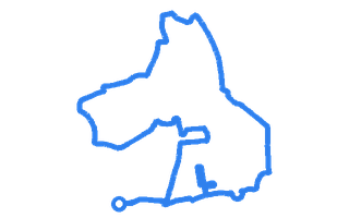 Route shape for Route 8 at Farnborough DTC