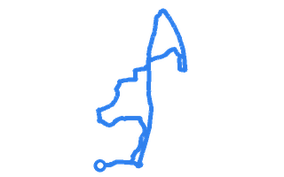 Route shape for Route 9 at Farnborough DTC