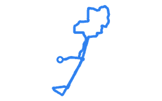 Route shape for Route 10 at Farnborough DTC