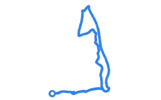 Route shape for Route 14 at Farnborough DTC