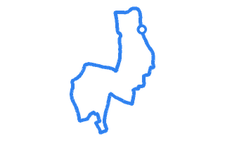 Route shape for Route 9 at Featherstone DTC