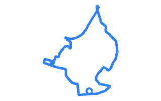 Route shape for Route 1 at Folkestone DTC