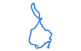 Route shape for Route 6 at Folkestone DTC