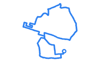 Route shape for Route 9 at Folkestone DTC