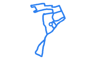Route shape for Route 1 at Forfar DTC