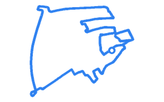 Route shape for Route 4 at Forfar DTC