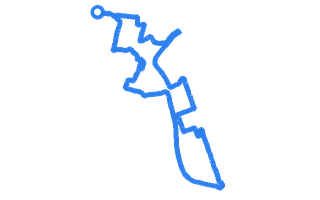 Route shape for Route 4 at Gateshead DTC