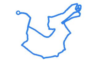 Route shape for Route 9 at Gateshead DTC