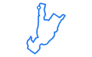 Route shape for Route 1 at Gillingham DTC