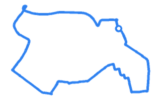 Route shape for Route 9 at Glasgow (Anniesland) DTC