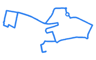 Route shape for Route 10 at Glasgow (Anniesland) DTC