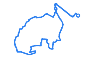Route shape for Route 1 at Glasgow Shieldhall DTC