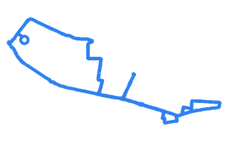 Route shape for Route 5 at Glasgow Shieldhall DTC