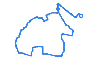 Route shape for Route 7 at Glasgow Shieldhall DTC