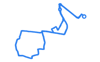 Route shape for Route 10 at Glasgow Shieldhall DTC