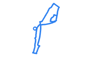 Route shape for Route 2 at Gloucester DTC