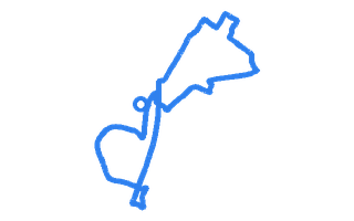 Route shape for Route 7 at Gloucester DTC