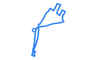 Route shape for Route 11 at Gloucester DTC