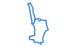 Route shape for Route 6 at Gosforth DTC