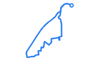 Route shape for Route 12 at Gosforth DTC