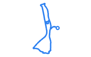 Route shape for Route 13 at Gosforth DTC