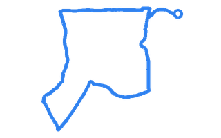 Route shape for Route 16 at Gosforth DTC