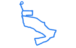 Route shape for Route 5 (NEW) at Grangemouth (Falkirk Stadium) DTC