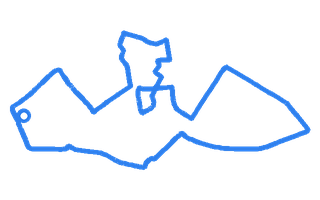 Route shape for Route 9 (NEW) at Grangemouth (Falkirk Stadium) DTC
