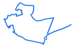 Route shape for Route 6 at Grantham DTC