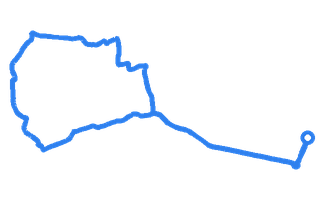 Route shape for Route 9 at Grantham DTC