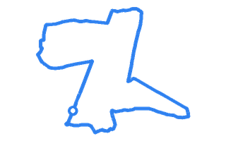 Route shape for Route 10 at Grantham DTC
