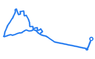 Route shape for Route 14 at Grantham DTC