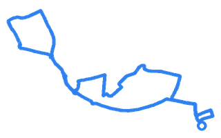Route shape for Route 1 at Greenford (Horsenden Lane) DTC