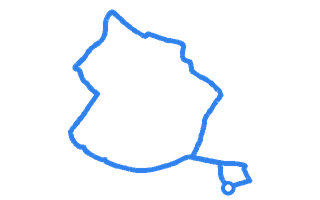Route shape for Route 2 at Greenford (Horsenden Lane) DTC