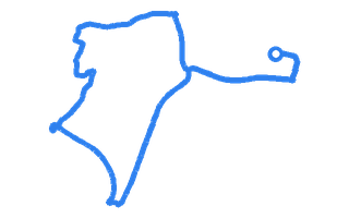 Route shape for Route 1 at Greenham DTC