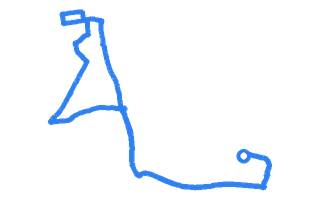 Route shape for Route 13 at Greenham DTC