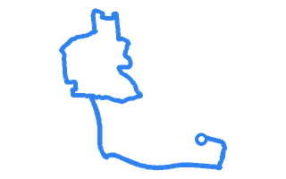 Route shape for Route 16 at Greenham DTC
