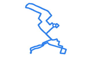 Route shape for Route 1 at Greenock DTC