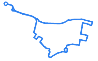 Route shape for Route 1 at Grimbsy Coldwater DTC