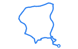 Route shape for Route 1 at Guildford DTC