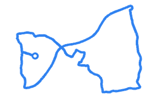 Route shape for Route 3 at Guildford DTC