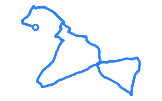 Route shape for Route 7 at Guildford DTC
