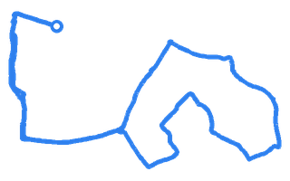 Route shape for Route 13 at Guildford DTC
