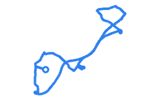 Route shape for Route 14 at Guildford DTC