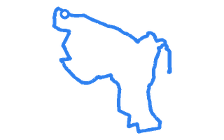 Route shape for Route 7 at Halifax DTC
