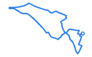 Route shape for Route 1 at Hamilton DTC