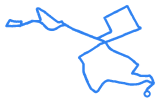 Route shape for Route 2 at Hamilton DTC