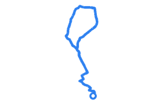 Route shape for Route 8 at Hamilton DTC