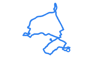 Route shape for Route 9 at Hamilton DTC